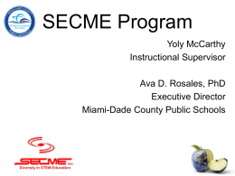 SECME Program - Miami-Dade County Public Schools