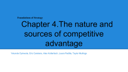 Foundations of Strategy Chapter 4.The nature and sources
