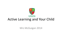 Active Learning and Your Child