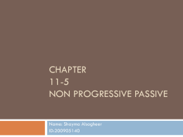 non progressive passive