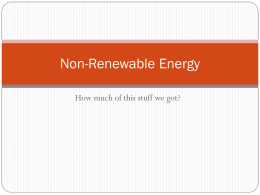 Non-Renewable Energy