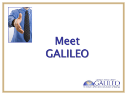 Meet GALILEO - University System of Georgia
