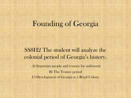 Founding of Georgia’s