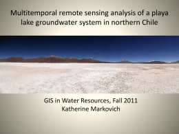 Multitemporal remote sensing analysis of a playa lake