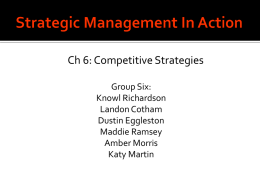 Competitive Strategies - Texas Tech University