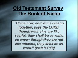 Old Testament Survey: The Book of Isaiah