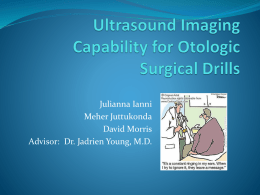 Ultrasound Imaging Capability for Surgical Drills