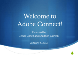 Welcome to Adobe Connect!
