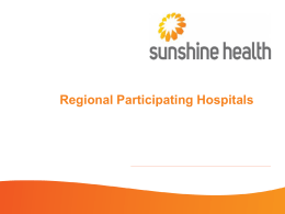 Sunshine Health Plan - HomeTown Health University
