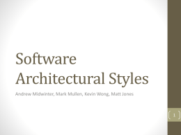 Software Architectural Styles
