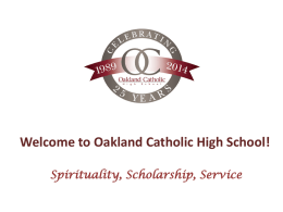 Welcome to Oakland Catholic High School