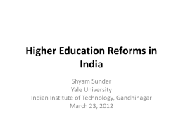 Higher Education Reforms in India
