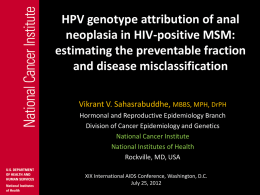 HPV genotype attribution in anal intraepithelial neoplasia
