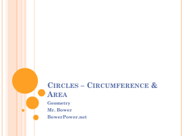 Circles – Circumference & Area