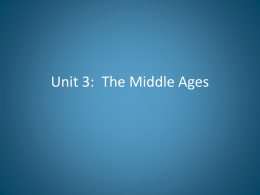 Unit 3: The Middle Ages