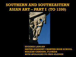 SOUTHERN AND SOUTHEASTERN ASIAN ART