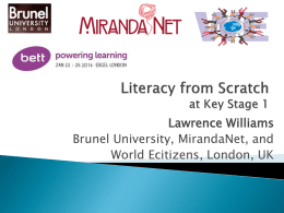 Literacy from Scratch at Key Stage 2