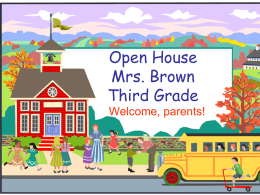Open House Mrs. Hammontree Fifth Grade