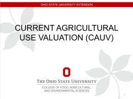 CURRENT AGRICULTURAL USE VALUATION (CAUV)