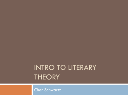Intro to Literary Theory - Grayslake North High School