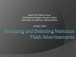 Analyzing and Detecting Malicious Falsh Advertisement
