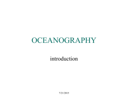 OCEANOGRAPHY - Oakton Community College