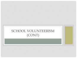 School volunteerism (Cont) - Universiti Putra Malaysia