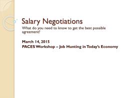 Salary Negotiations - Grand Valley State University