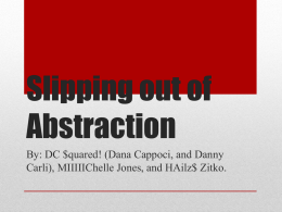 Slipping out of Abstraction - Hinsdale South High School