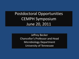 Postdoctoral Opportunities CEMPH Symposium