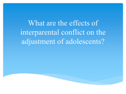 What are the effects of interparental conflict on the