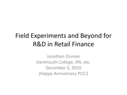 Field Experiments for Research and Development in Retail