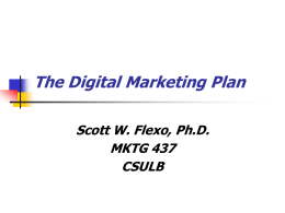 The Digital Marketing Plan