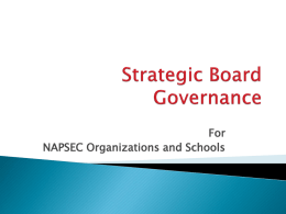 Healthy Board Governance