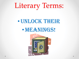 Literary Terms: - Higley Unified School District