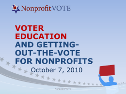 Who’s Eligible - Nonprofit VOTE
