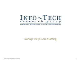 Manage Help Desk Staffing - Info