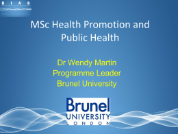 HPPH Programme - Brunel University London