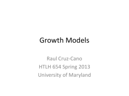 Growth Models