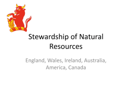 Stewardship of Natural Reasources