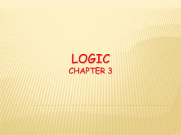 Logic ChAPTER 3 - University of Texas at Brownsville