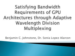 Bandwidth Requirements for GPU Architectures