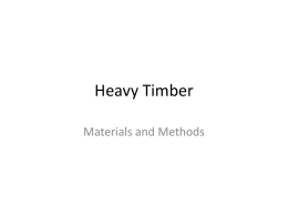 Heavy Timber - Morrison Institute of Technology
