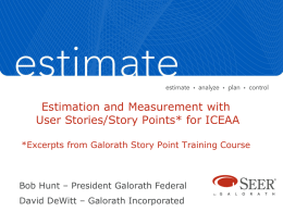 Training Material - Estimation and Measurement with Use of