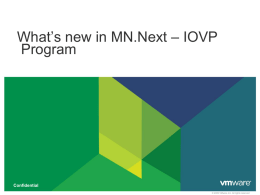 What Is New - MN.Next RC IOVP