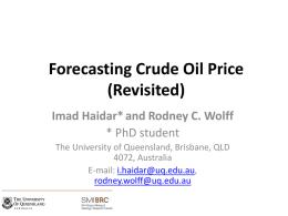 Forecasting Crude Oil Price (Revisited)