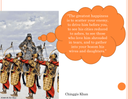 China and the Mongols - Lakeland Central School District