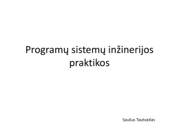 Programų sistemų inžinerijos praktikos
