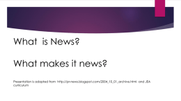What is News? - Moore Public Schools