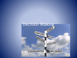 Decision Making - Ms Lindstrom's Blog